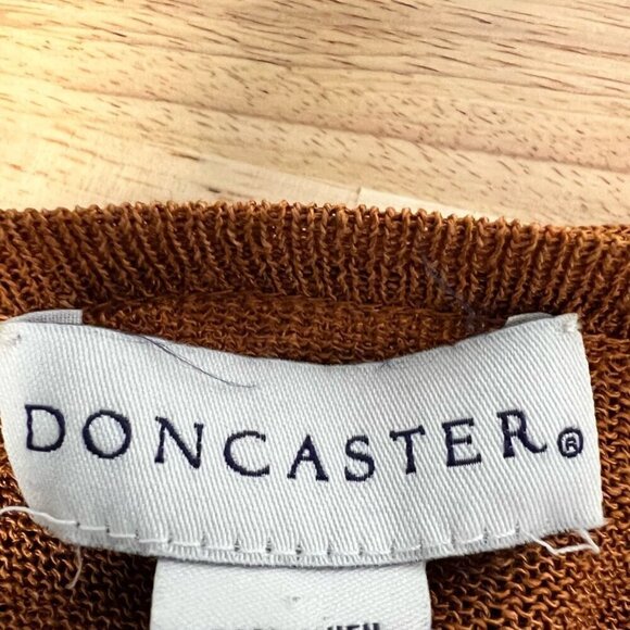 Doncaster Womens Button Up Cardigan Sweater Multicolor Giraffe Long Sleeve M - Picture 10 of 11